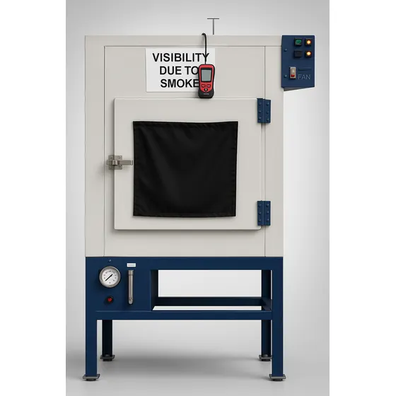 Smoke visibility test chamber
