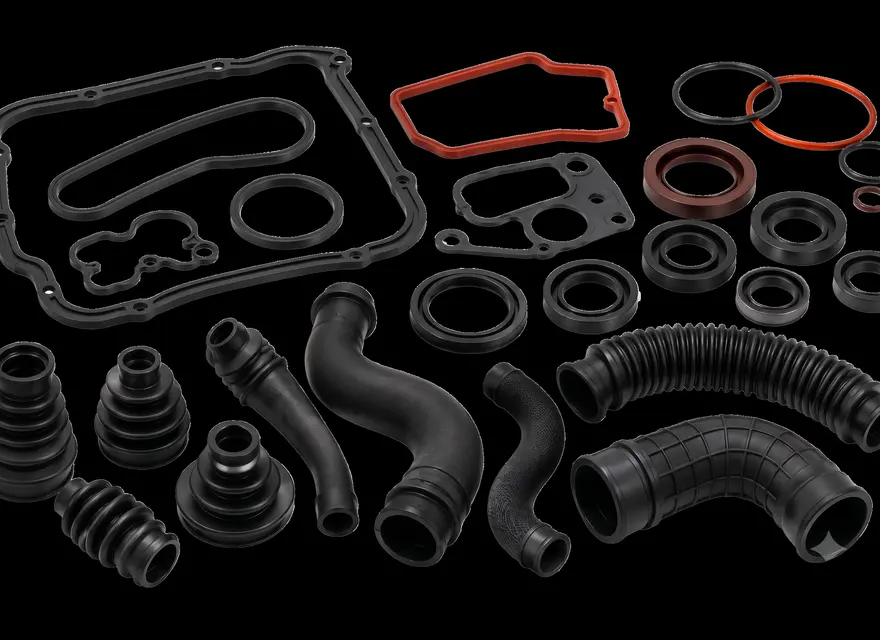 Rubber and bonded parts